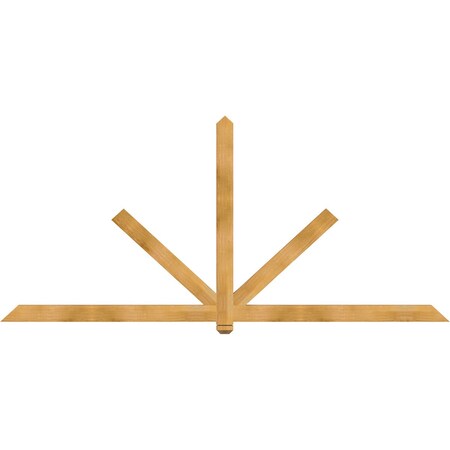 Ekena Millwork Kennewick Rough Sawn Timber Gable Bracket, Western Red Cedar, 108"W x 49"H x 2"D x 4"F, 11/12 Pitch GBW108X49X0204KEN00RWR